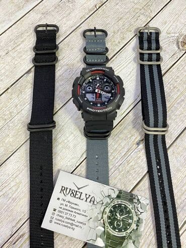 кожаный ремешок для часов: Матерчатый ремешок для часов G-SHOCK GA-100, GA-110, GA-120 Мы — 3