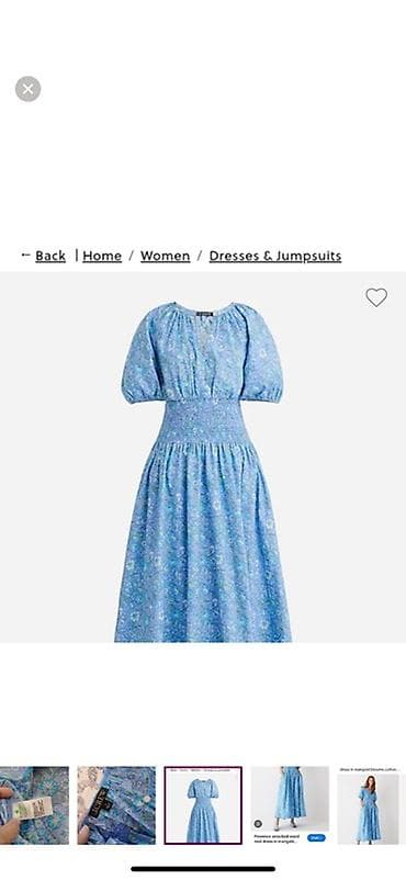 molecule plus: Платье миди J.Crew Provence Smocked-Waist в принте Marigold Blooms — 4