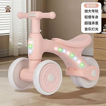 толокар ходунки: Детский беговел-каталка с подсветкой и музыкой - Четырёхколёсная — 6