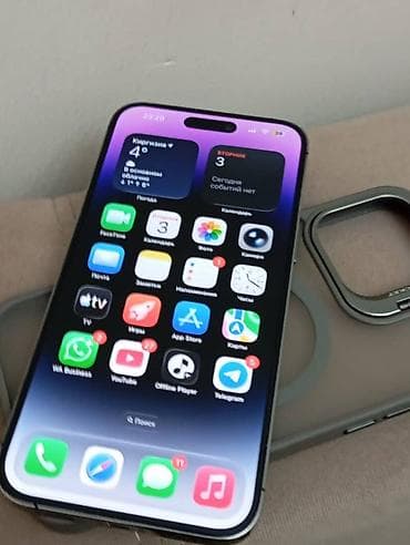 iphone 14 pro max цена ош: IPhone 14 Pro Max, Б/у, 256 ГБ, Зарядное устройство, Защитное стекло, Чехол, 86 % — 6