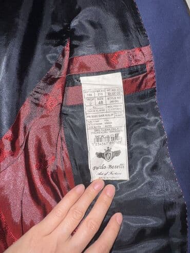 navy: Мужской костюм-двойка Paolo Borelli. Размер:48. Про-во: ТУРЦИЯ! - — 4