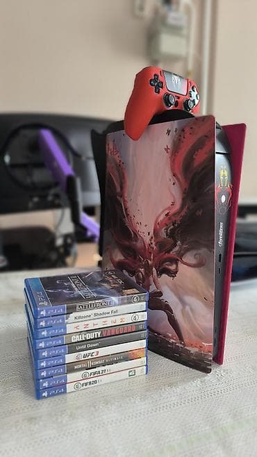 atem mini: PlayStation 5 Fat, в идеальнейшем состоянии, кастомные красные панели — 2