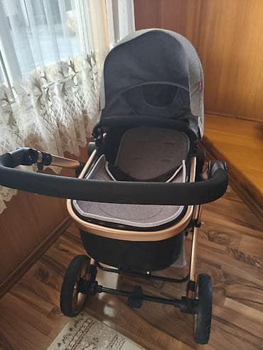 детская коляска 2 в 1: Коляска, Avery, цвет - Золотой, Б/у, Самовывоз — 4