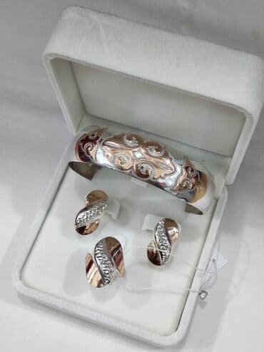 свадебные платья от производителя: Серебряный Набор+ Билетик Серебро с напылением золото 925 пробы — 2