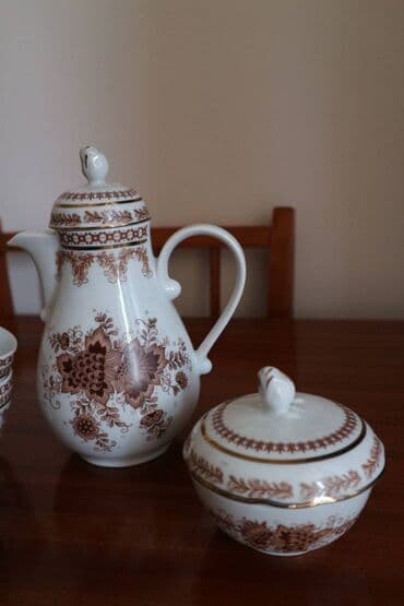 я ищу посуда: Немецкий винтажный кофейный фарфоровый сервиз Kahla на 6 персон — 4