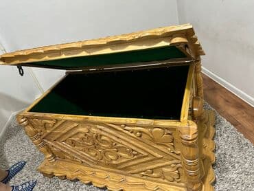 Шкафы: Сундук, Для белья, Дерево, цвет - Желтый — 4