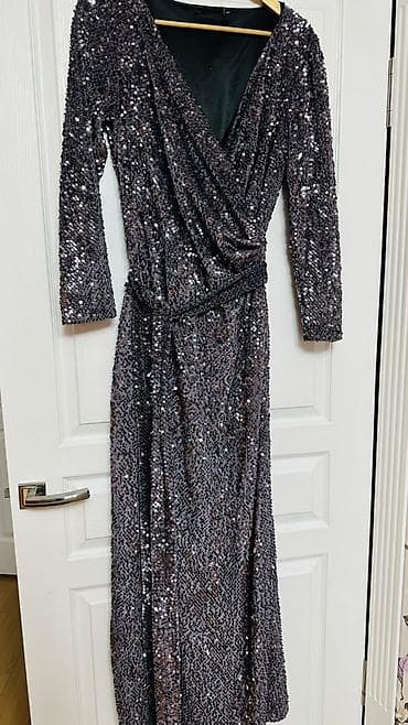 шикарный клатч: Повседневное платье, Турция, Осень-весна, Длинная модель, XL — 1