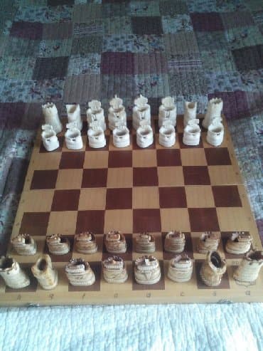 cs go: Шахматы в национальном стиле,ручной работы из кости,доска 45*45 — 2