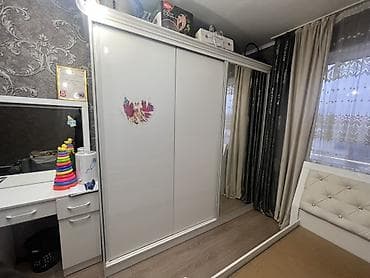 Эмерек гарнитурлары: Уктоочу бөлмө гарнитуру, Колдонулган, Эки кишилик керебет, ДСП, түсү - Ак — 2