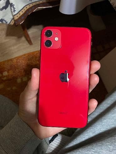 aifon 8: IPhone 11, Б/у, 64 ГБ, Красный, Зарядное устройство, 80 % — 1
