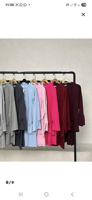 Айымдардын кийими: Женский комплект в стиле modest wear: свободный лонгслив + юбка - — 4