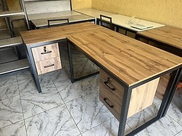 Офис столдору: Кеңсе үчүн үстөл, Жаңы, Жөндөлбөй турган, түсү - Ак, Тик бурчтуу, Темир, Өзү алып кетүү, Акылуу жеткирүү — 6