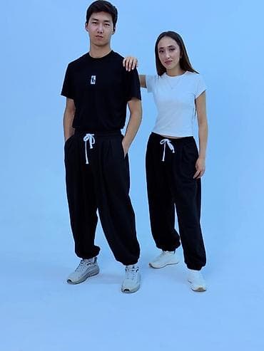 брюки спортивные мужские: Штаны, С карманами, Made in KG, Трикотаж, Лето — 6