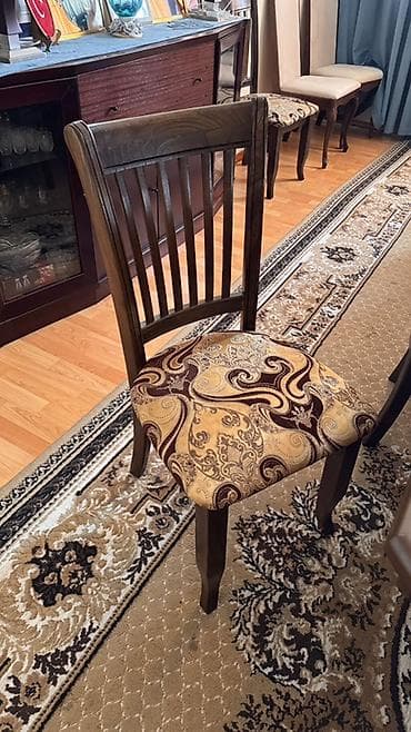 dinner table: Стол и стул для зала, цвет - Коричневый — 4
