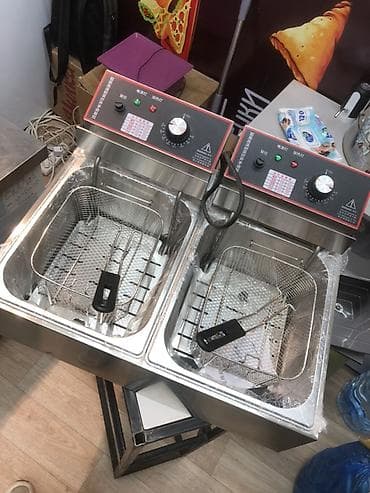 Двухсекционная электрическая фритюрница из нержавеющей стали - — 2