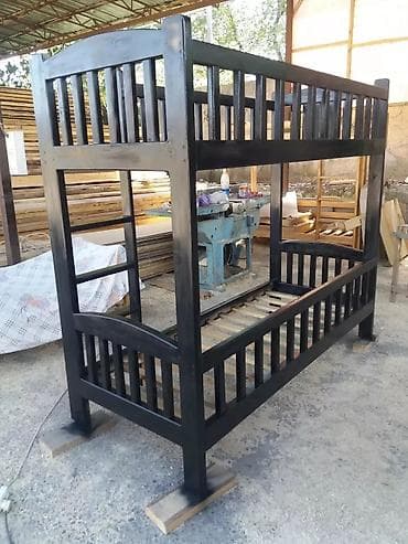 2х ярустные кровати: Продаётся двухъярусный кровать(сосна).(Размер высота 1.80см длина — 3