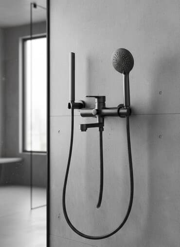 смисители: Смеситель для душа K'TUO в матовом черном цвете, выполненный из — 1