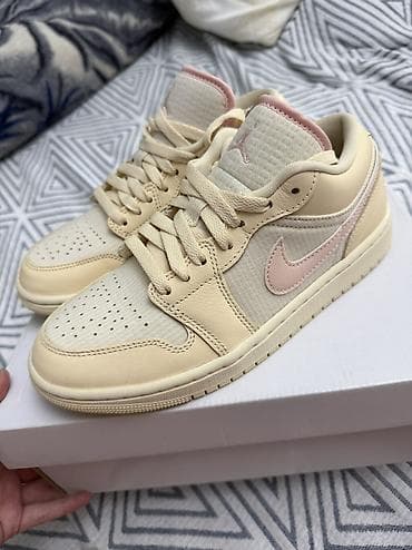 джорданы найк: Кроссовки Nike Air Jordan 1 Low - Цвет: кремовый (ваниль) с мягкими — 3