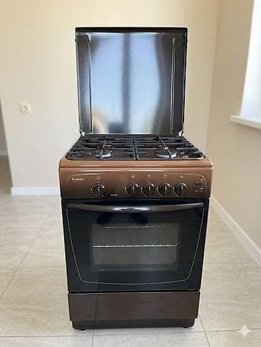 плита гефест: Газовая плита GEFEST, коричневый цвет. - 4 газовые конфорки разного — 1