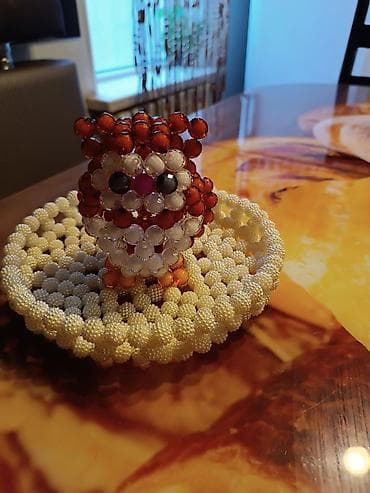 Азык-түлүктөр: Делаю на заказ из бусин животных, фрукты,цветы,вазы,шкатулки,подставки — 10