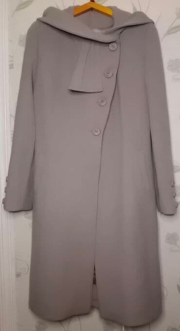 Юбки: Пальто женское Турецкое Весенне-Осенне-зимнее Цвет СЕРЫЙ Размер 46-48 — 4