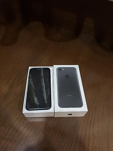 iphone 7 lalafo: IPhone 7, Б/у, 32 ГБ, Черный, Коробка, Чехол, 72 % — 2