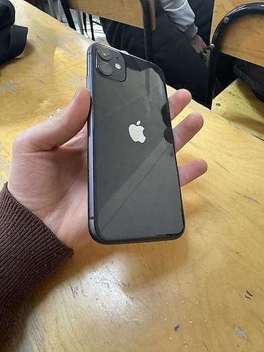 iphone13pro max: IPhone 11, Б/у, 128 ГБ, Черный, Защитное стекло, Чехол, Коробка, 90 % — 1