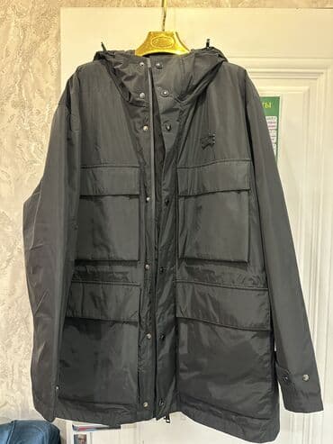 купить рабочие сапоги с утеплителем: Мужская куртка, 3XL, Burberry, Новый, цвет - Черный — 4