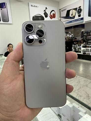 новый айфон 15: IPhone 15 Pro Max, 256 ГБ, Natural Titanium, Коробка, 84 % — 1