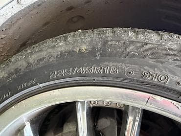 Транспорт: Дөңгөлөктөр монтажда 225 / 45 / R 18, Кыш, Колдонулган, Комплект, Жеңил унаалар, Куйма, тешиктери - 5 — 4