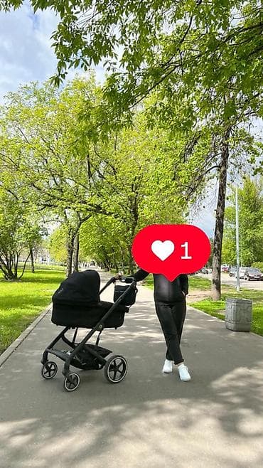 second hend: Коляска, Cybex, цвет - Черный, Б/у, Самовывоз — 1