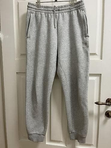 Женские Серые спортивные штаны BADFIVE - Прямой крой с манжетами по