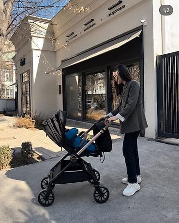 коляска кукольная: Коляска, Другой бренд, цвет - Черный, Б/у — 5