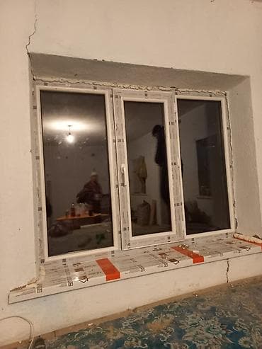 Буюртмага пластик терезе, Терезе түрү: Витраждык, Акы төлөнүүчү орнотуу, Бөлүп төлөө жок