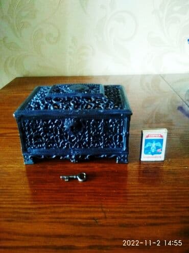 коллекционные монеты нбкр: Шкатулка Касли. Оригинал. 1955 год. Состояние отличное. Родной покрас — 1