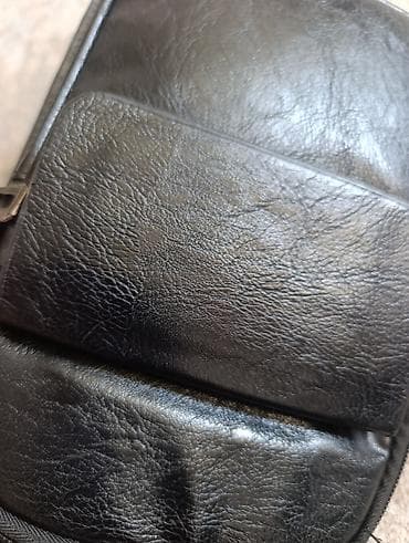 Сумка через плечо/на грудь, черная, вертикального формата. - — 4