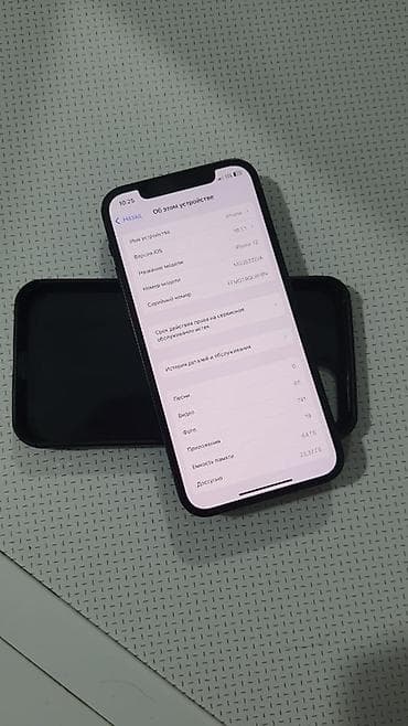 наушник буу: IPhone 12, Колдонулган, 64 ГБ, Кара, Каптама, 76 % — 5