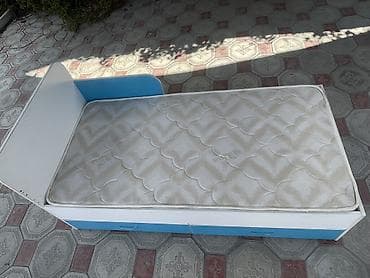 детские кровати мальчику: Детская односпальная кровать, Для мальчика, С матрасом, ДСП — 3