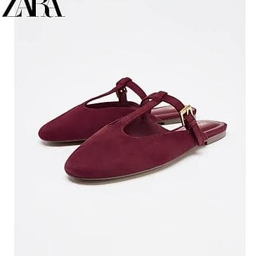 Айымдардын бут кийими: Женские мюли Zara насыщенного бордового цвета. 
Размер :38 
Цена :2500 — 5