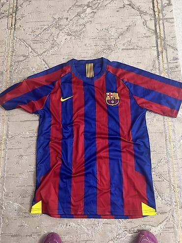 nike dri fit: Футбольная игровая майка FC Barcelona Nike (серия Nike 90) - Домашняя — 6