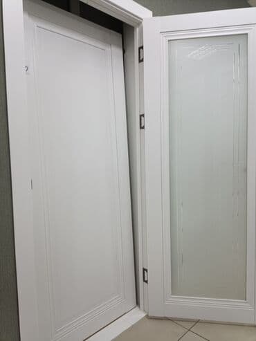 двери мешкомнатный: Межкомнатная дверь со стеклом, МДФ, Окрашенная, Российская, цвет - Белый, 2000 * x 60 см, Новый — 15