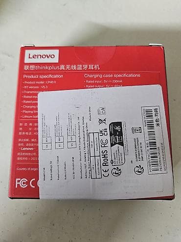 blu: Вкладыши, Lenovo, Новый, Беспроводные (Bluetooth), Классические — 2