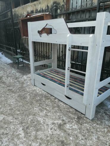 трех ярусный кровать: Детская односпальная кровать, Новый, Для девочки, Для мальчика, С бортиком, ДСП, Платная доставка — 2