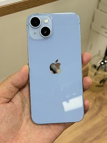 microsoft surface: IPhone 14, Б/у, 128 ГБ, Голубой, Защитное стекло, Чехол, 78 % — 1