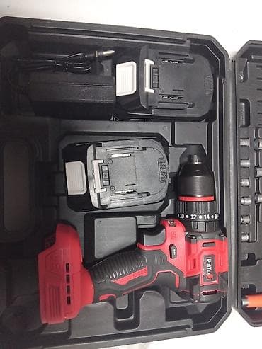 Строительное оборудование: Аккумуляторная дрель‑шуруповерт Poltex BL Новый Полный комплект — 6