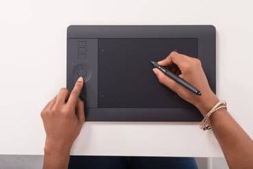 сколько стоит планшет для рисования на компьютере: Wacom, Жаңы, Өлчөмү A4, Bluetooth, Кабель, Менен шайкеш Терезелер — 3