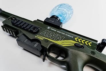 Игрушки: 🎯 Снайперская винтовка AWM на орбизах (Орбиган) — Зеленый Гель-Бластер — 7