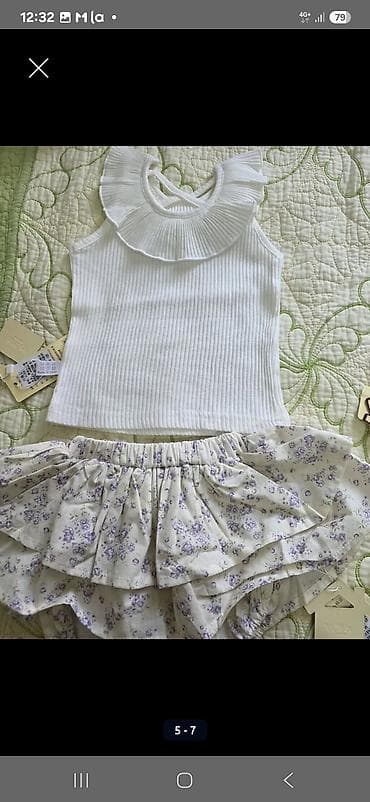 гипюровое боди: Комплект, цвет - Белый — 2