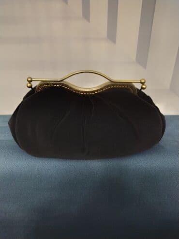 купить мужской клатч из натуральной кожи ручной работы: Продаю бархатный редикюль сумочку, новая, черного цвета размер 30×15 — 10