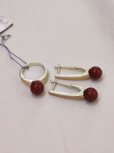 эксклюзивные свадебные пригласительные: Серебряный Комплект под коралл Серебро напыление золото 925 пробы — 5